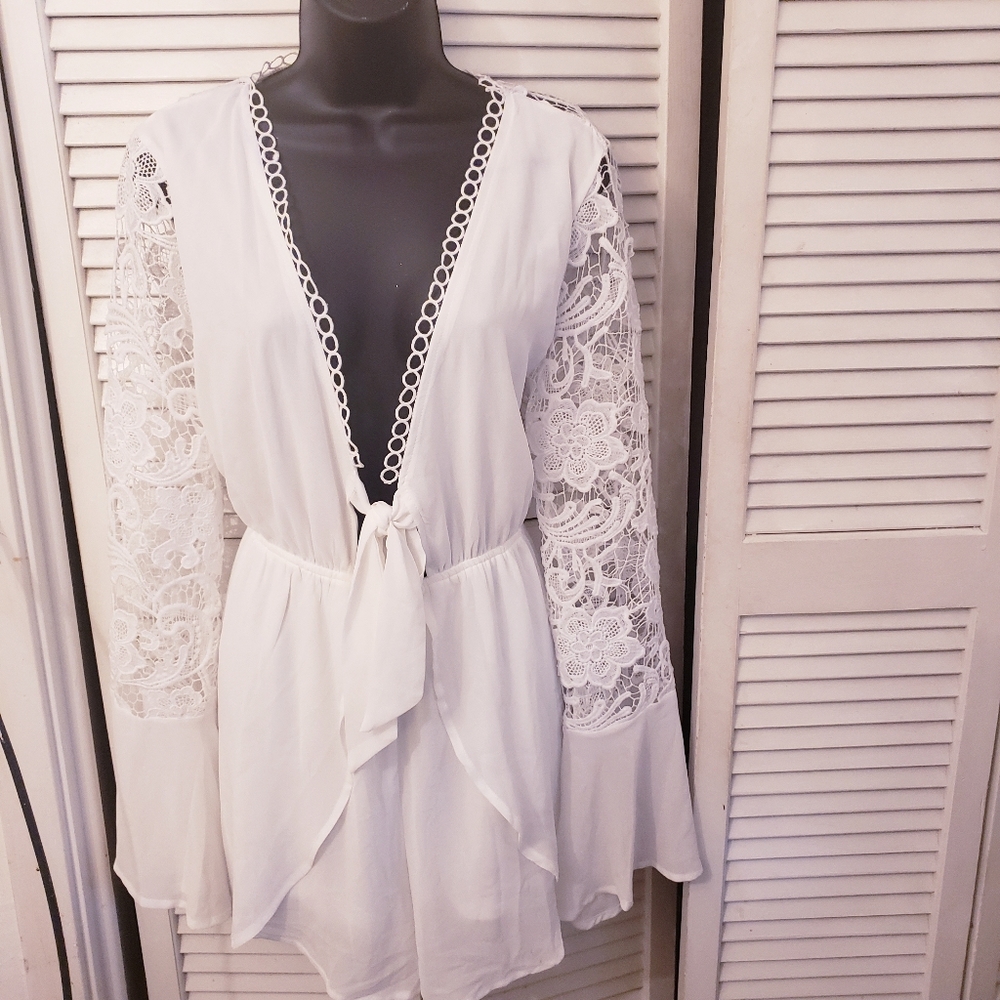 White Lace Romper